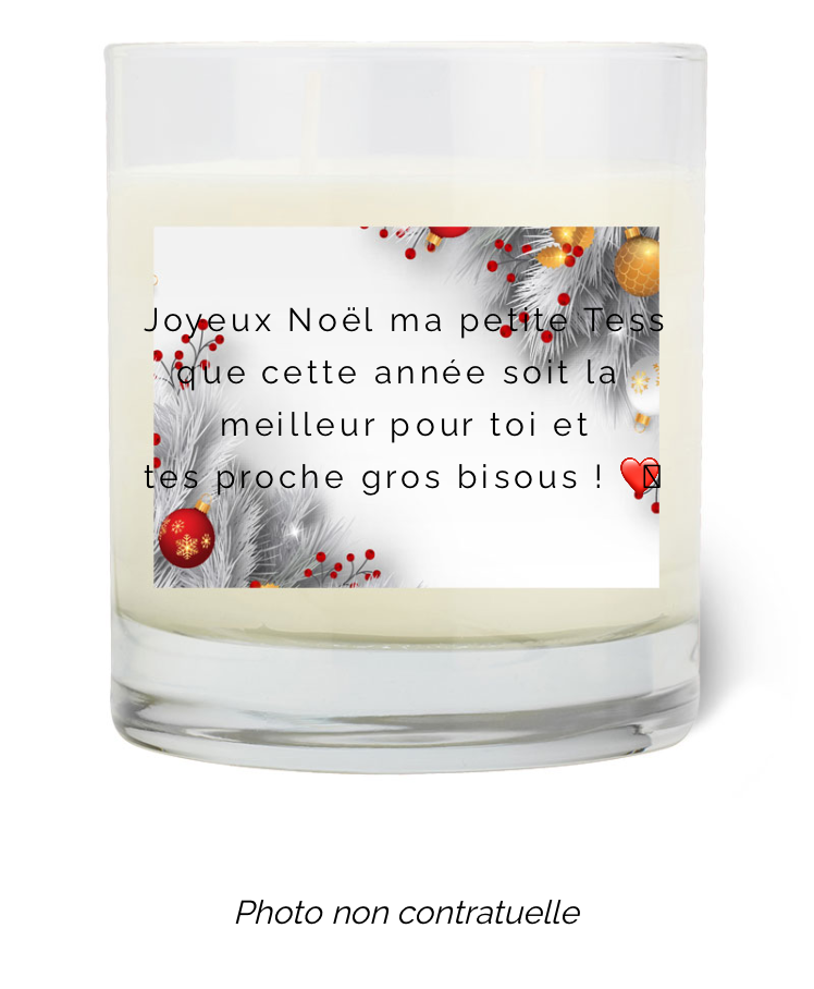 Bougie personnalisée cadeau de Noel parfumée naturelle 240 g - Bougie  personnalisée - Cadeau d'entreprise, mariage ou création de marque